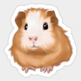 Cute Guinea Pig Drawing Sticker